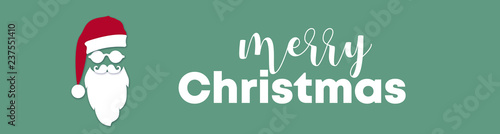 Header Santa Merry Christmas green