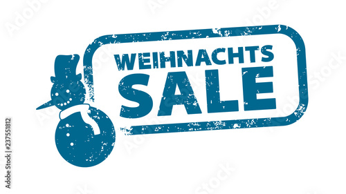 Stempel - Weihnachtssale - Schneemann blau