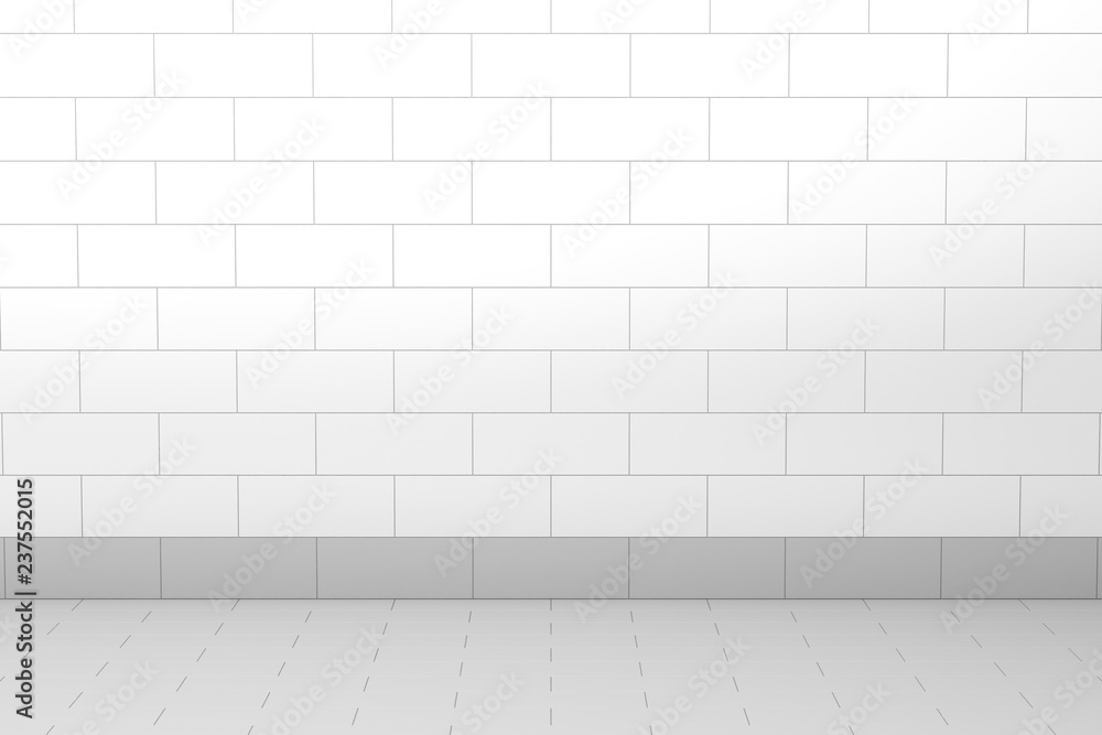 3D render of an empty bathroom.