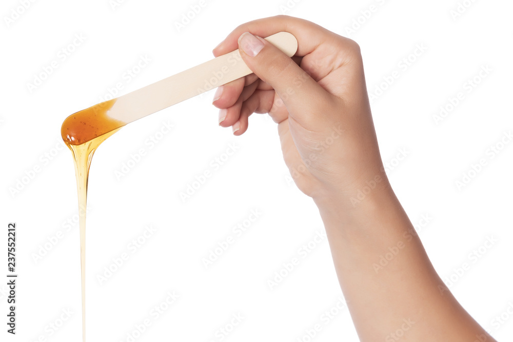 custom made wallpaper toronto digitalHoney wax on a spatula - Isolated