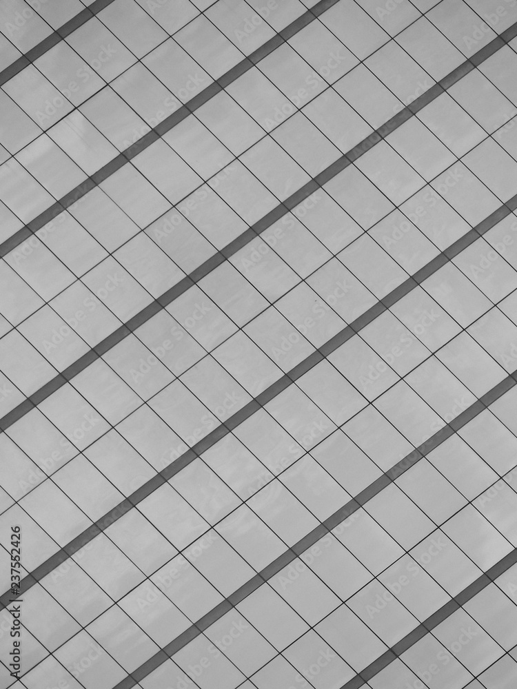 Architectural glass building pattern black and white Architectural glass building pattern black and white