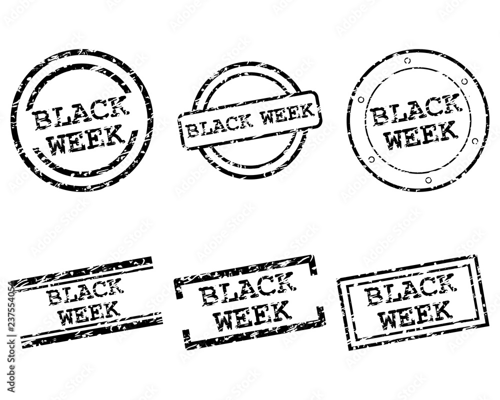 Obraz premium Black Week Stempel