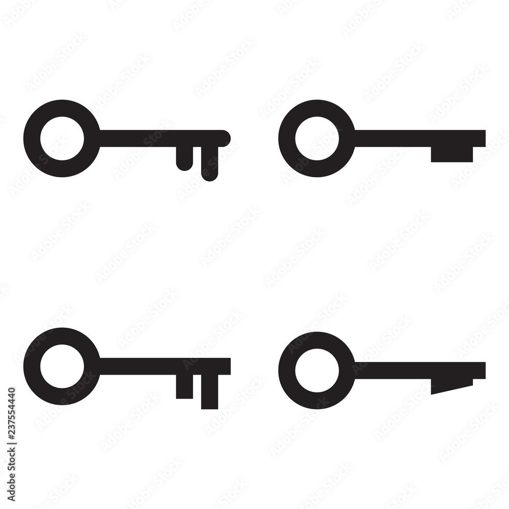 Key icon set Key icon set