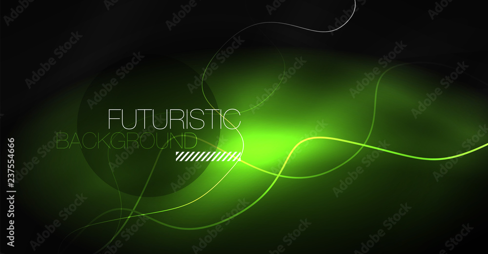 Neon lines wave background. Abstract composition Neon lines wave background. Abstract composition