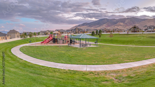 Playground and eating area in Saratoga Springs UT