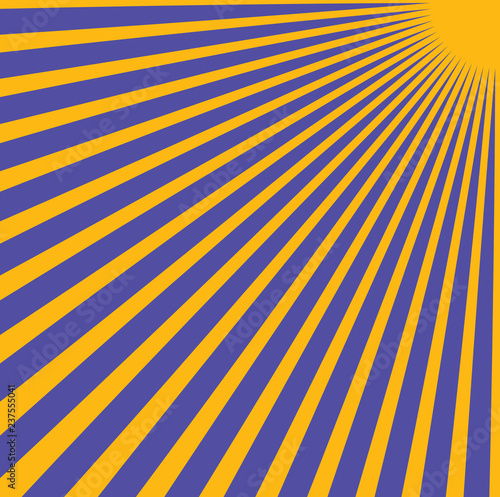 Converging lines from a corner spot
