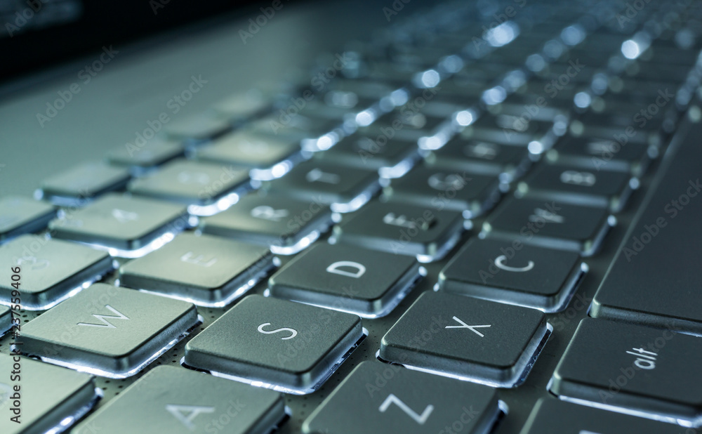 Laptop keyboard with backlight