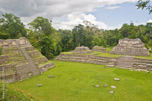 Maya archaeological site Caracol located in Western Belize in Central America