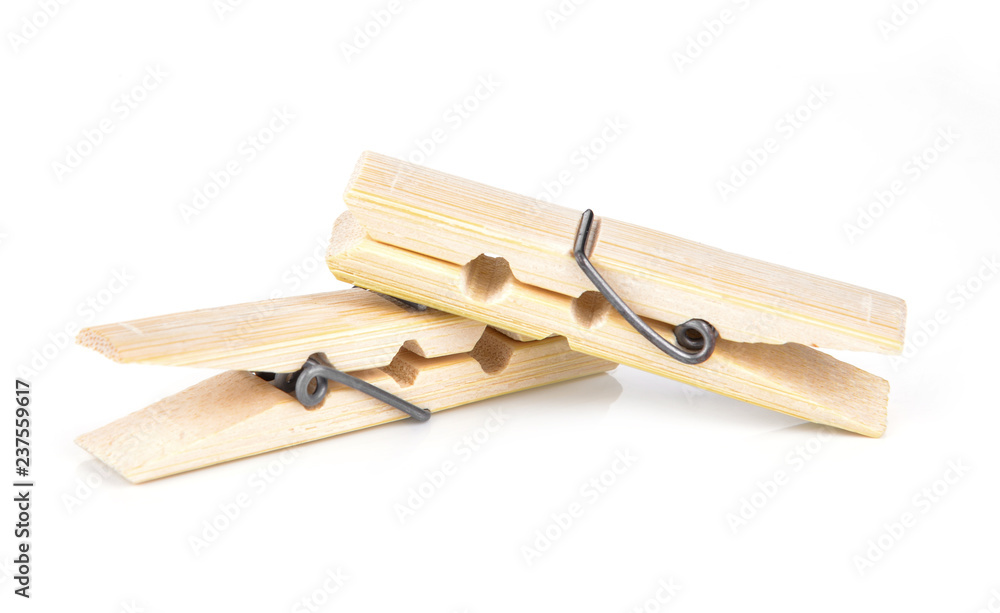 Wood clamp isolated on white background Wood clamp isolated on white background