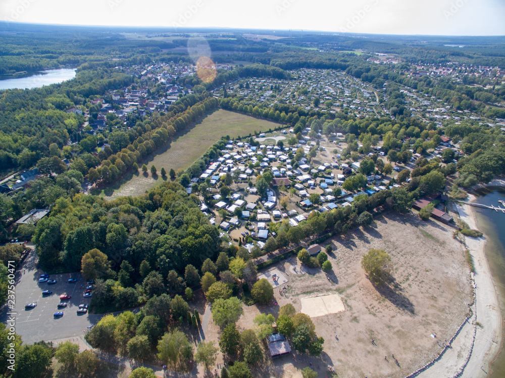 Campingplatz Luftbild Senftenberger See Niemtsch StockFoto Adobe Stock