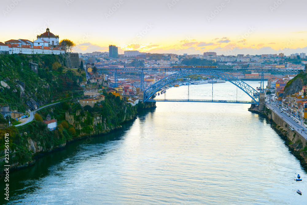 Douro river bridge Porto Portugal