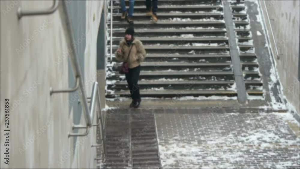people and underground passage, time lapse people and underground passage, time lapse