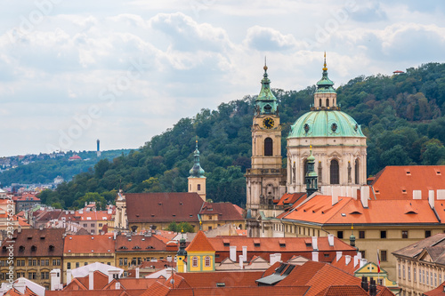 Wallpaper Mural View over historic center of Prague, St. Nicholas Church, red roofs of Prague,  Czech republic Torontodigital.ca