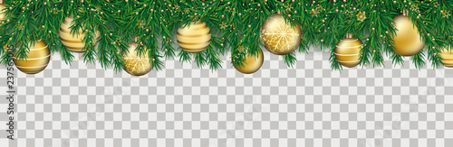 Christmas Green Branches Transparent