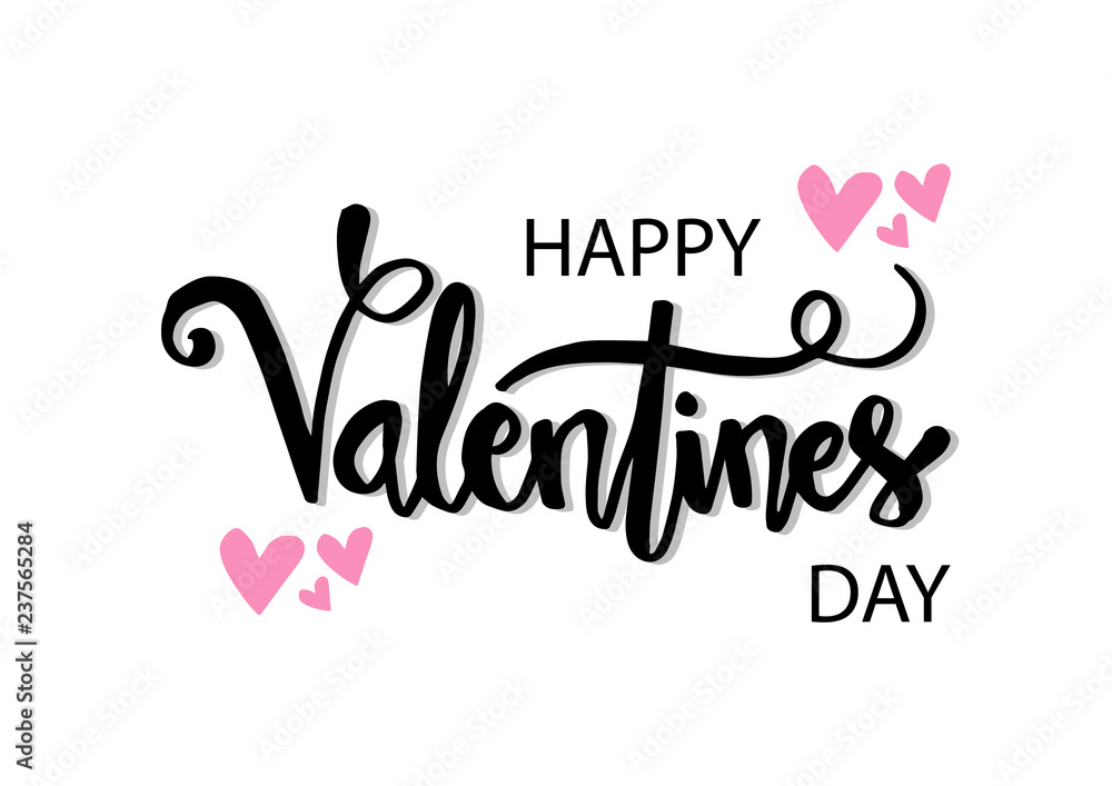 Valentines day lettering background