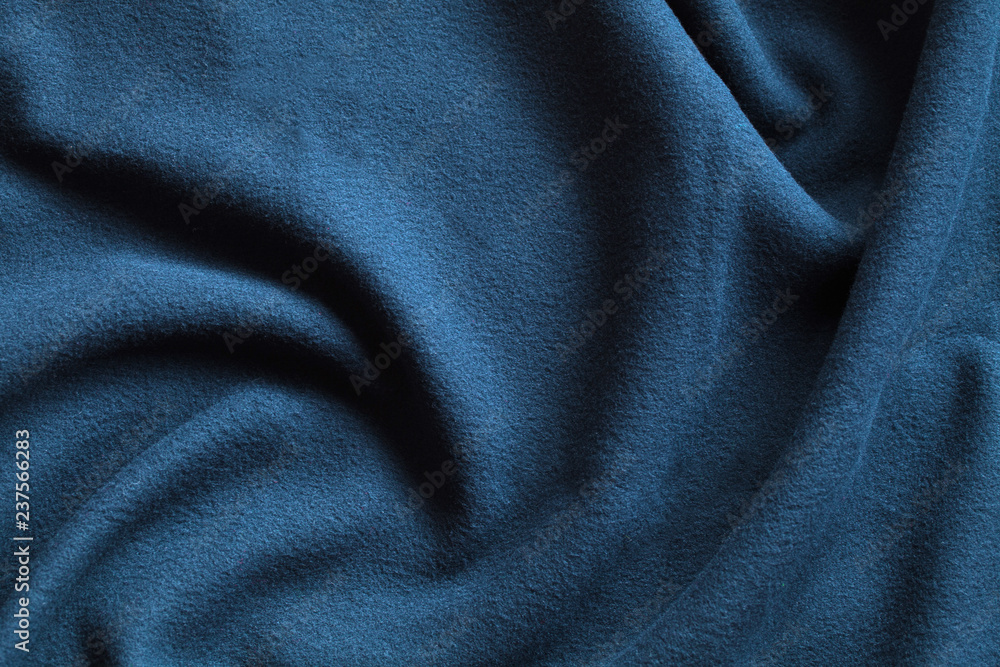 Texture of fleece, blue soft fabric Texture of fleece, blue soft fabric