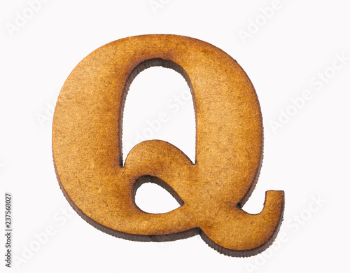 Alphabet in wood - Letter Q