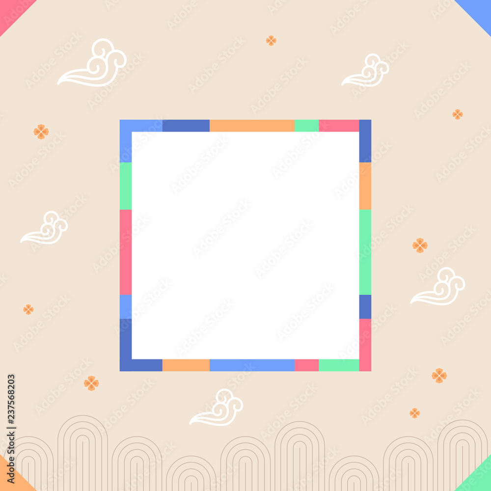 Korean traditional vector background. Korean traditional vector background.