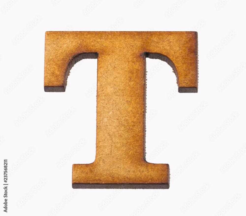Alphabet in wood - Letter T Alphabet in wood - Letter T