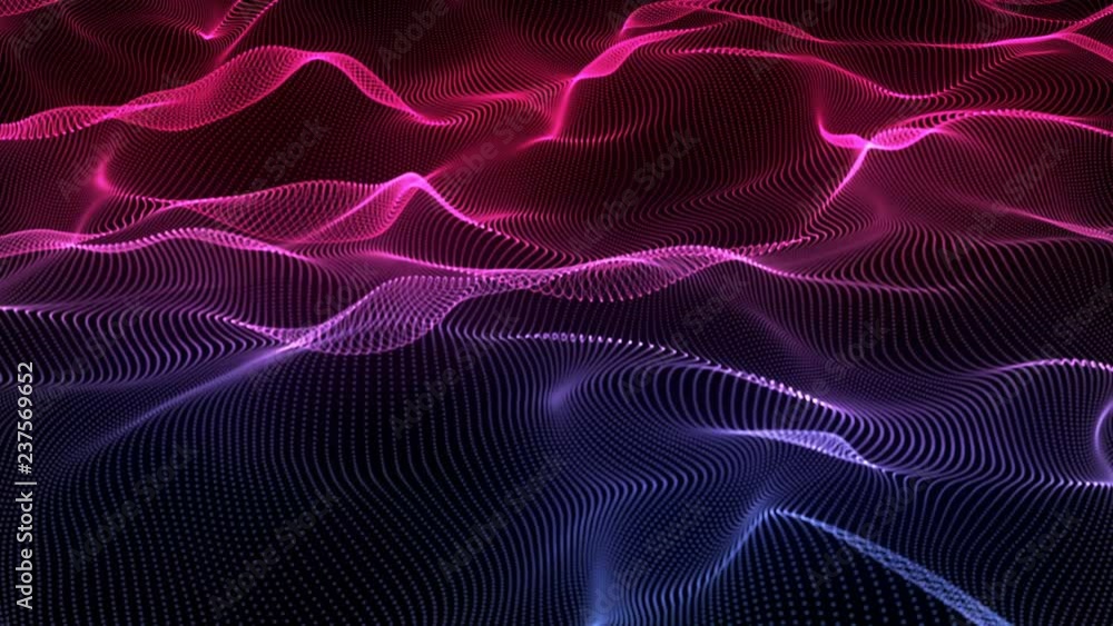4K 60 fps. Abstract loopable blue and violet wavy motion background. Concept of futuristic animation. 4K 60 fps. Abstract loopable blue and violet wavy motion background. Concept of futuristic animation.