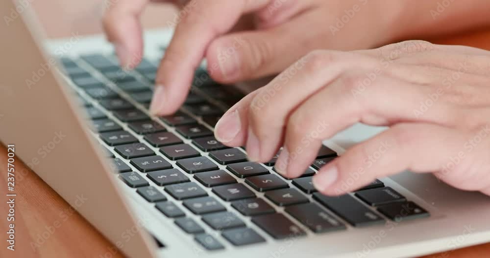 Work on notebook computer Work on notebook computer