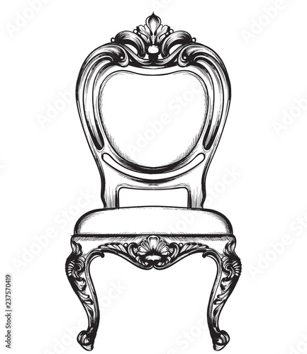 Rich classic armchair. Royal style decotations. Victorian ornaments engraved....