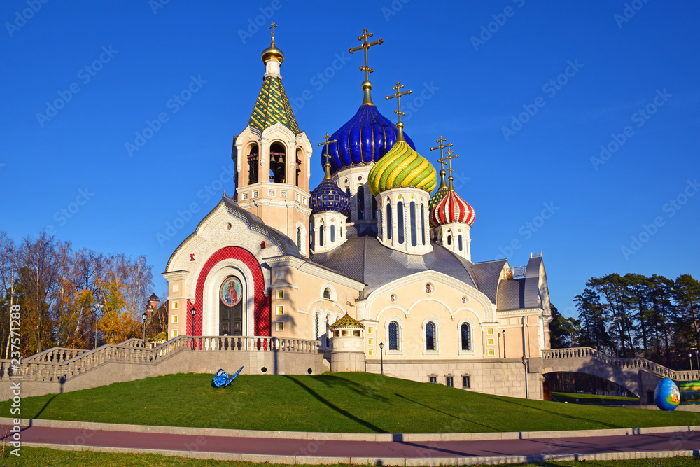 The construction of the temple of St. Prince Igor of Chernigov was begun in 2010. In 2012, the temple was opened. Architect Alexander Shipkov. Russia, Moscow, October 2018 The construction of the temple of St. Prince Igor of Chernigov was begun in 2010. In 2012, the temple was opened. Architect Alexander Shipkov. Russia, Moscow, October 2018
