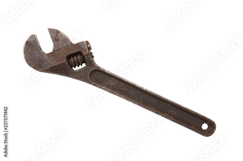 Adjustable wrench isolated on white background © shanshinyury