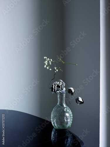 Plant in glass vase