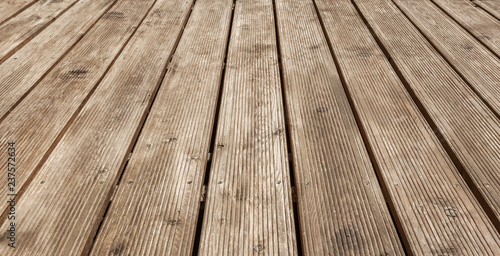 Brown plank wooden floor texture perspective background  copy space