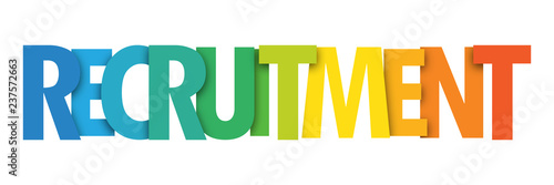 RECRUITMENT colorful typographic banner