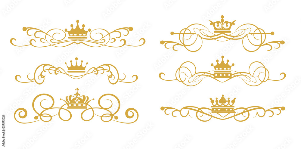 Design Elements, Gold, Vector Set