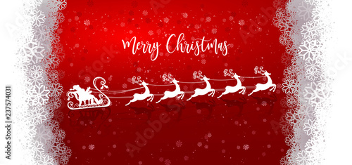 White Santa Claus with Reindeers