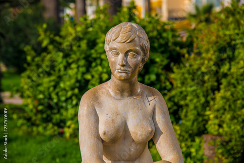 Female statue around the beach area of Sitges in Barcelona, Spain