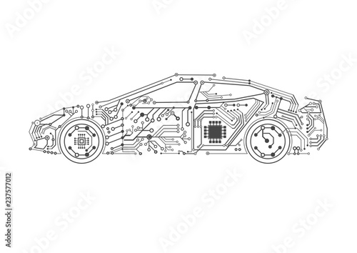 autonomous driving with a electric car