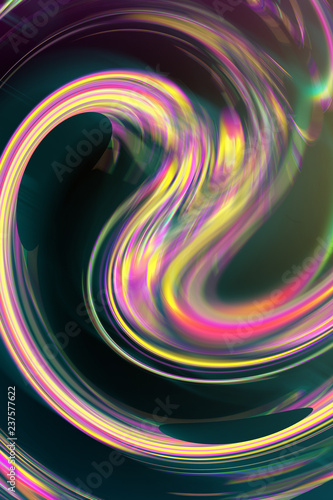 Wallpaper with liquid shape and colorful gradient.  Trendy gradient holographic wallpaper. Abstract wallpaper with colorful gradient.