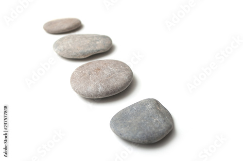 closeup of stone alignment  on white background
