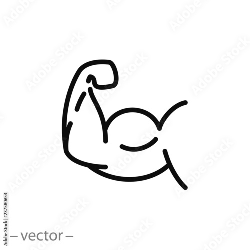 arm, muscle, icon vector