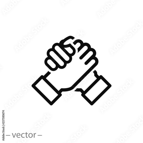 arm trust icon vector