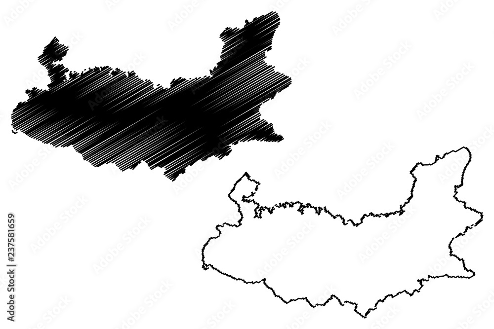Elazig (Provinces of the Republic of Turkey) map vector illustration, scribble sketch Elazig ili map