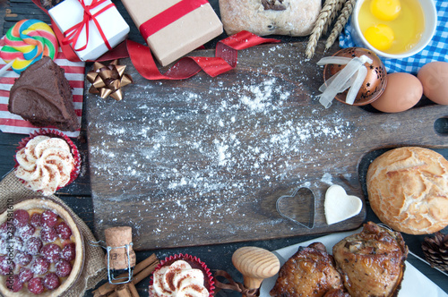 Christmas food background