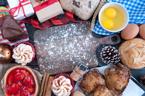 Ingredients for christmas meal