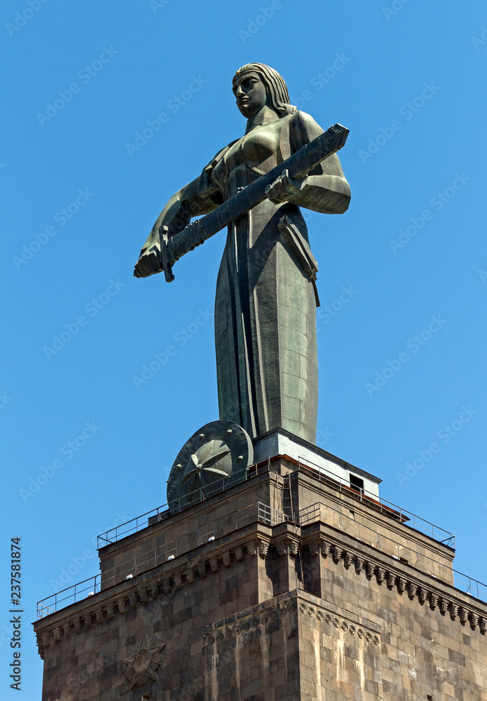 Mother Armenia Statue or Mayr hayastan in Yerevan.