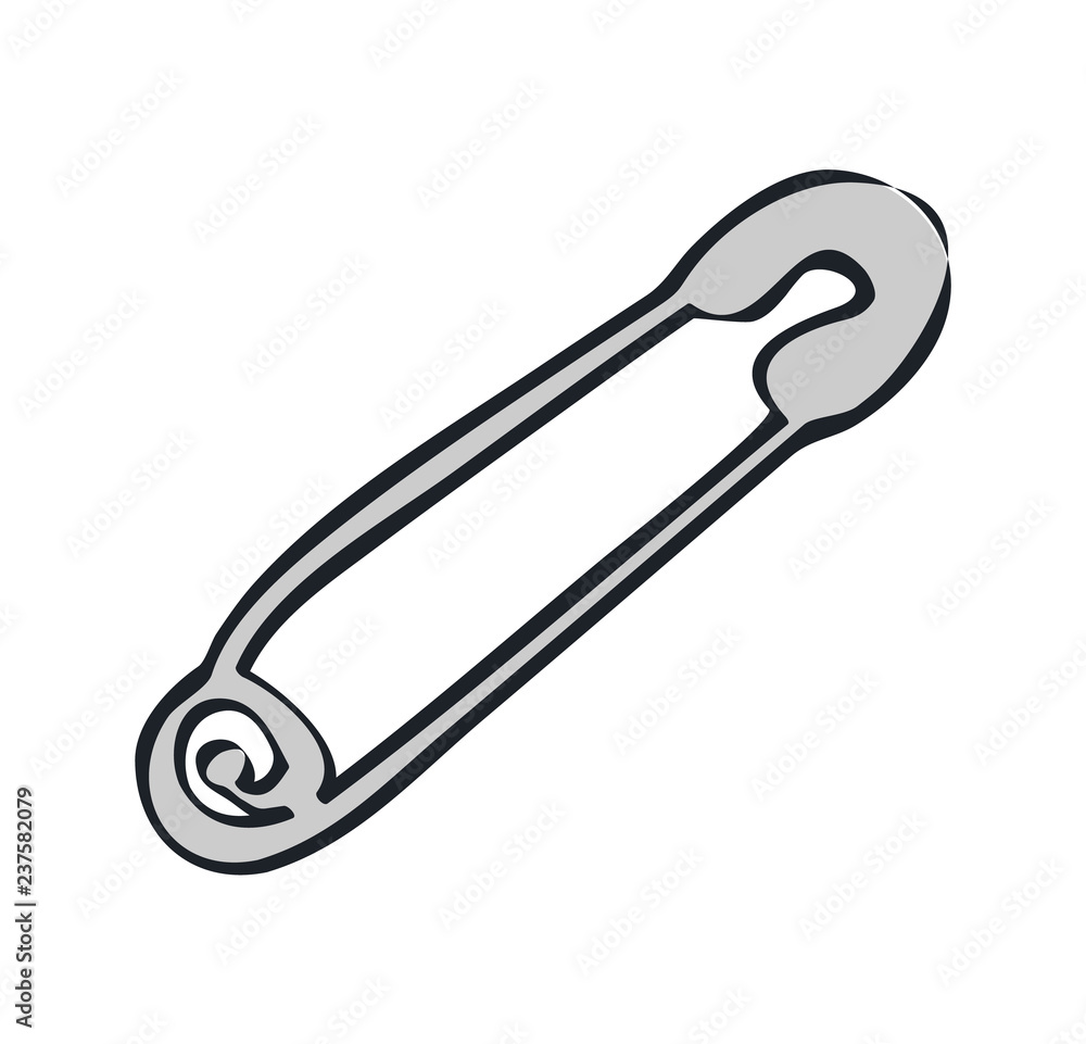 Simple English Safety Pin as Punk Emblem Poster Simple English Safety Pin as Punk Emblem Poster