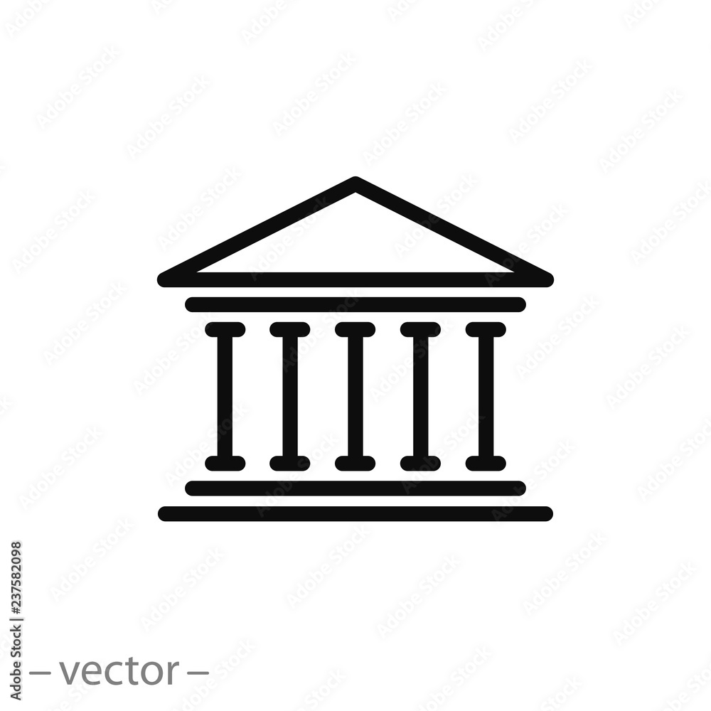 bank building icon vector
