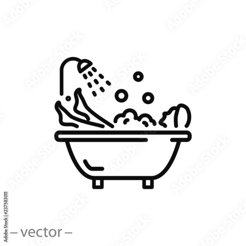 Bathtub icon vector