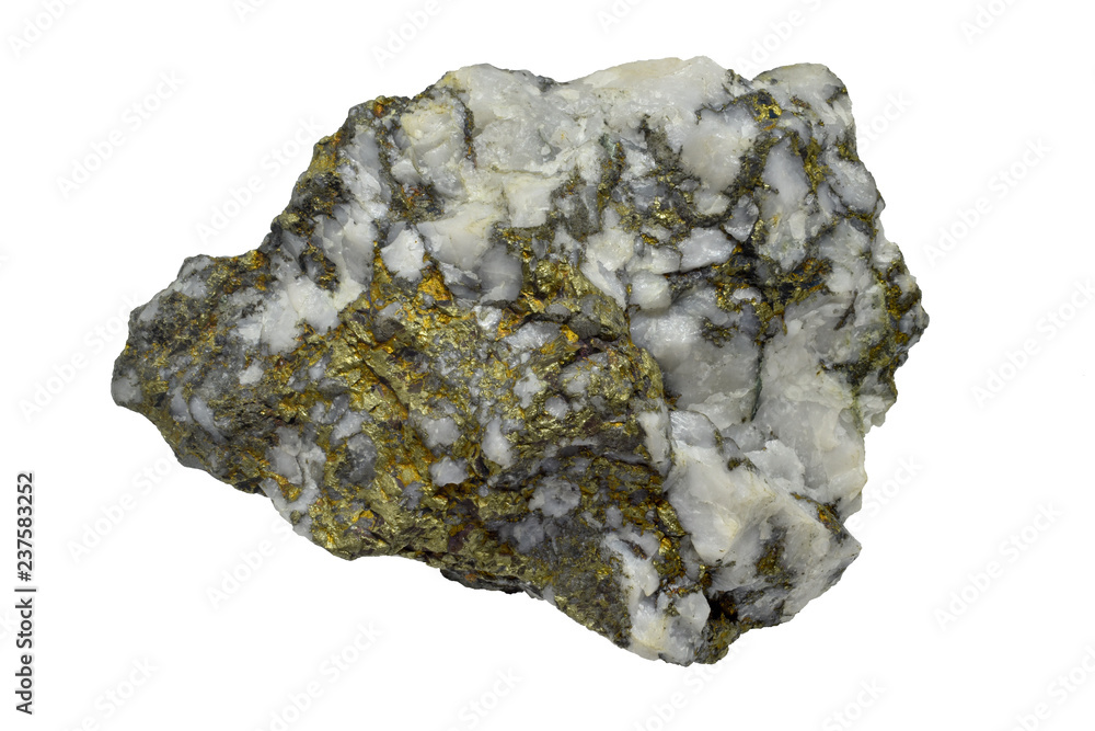 Gold Ore isolated on a white background. Gold Ore isolated on a white background.