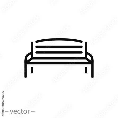 Bench icon vector
