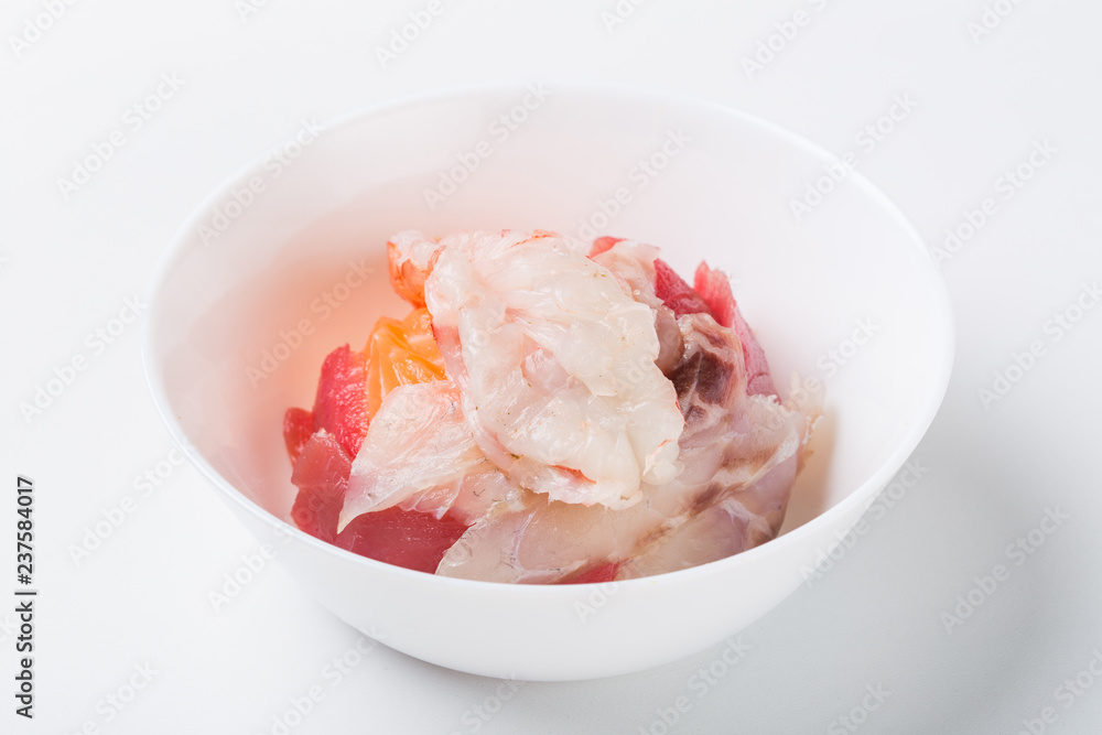 Asian food for menu, isolated on white background, freshly prepa Asian food for menu, isolated on white background, freshly prepa