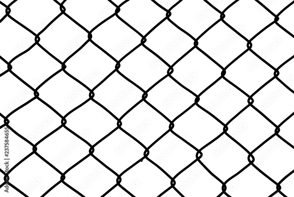 Naklejka premium Texture the cage metal net isolate on white background. This has clipping path.